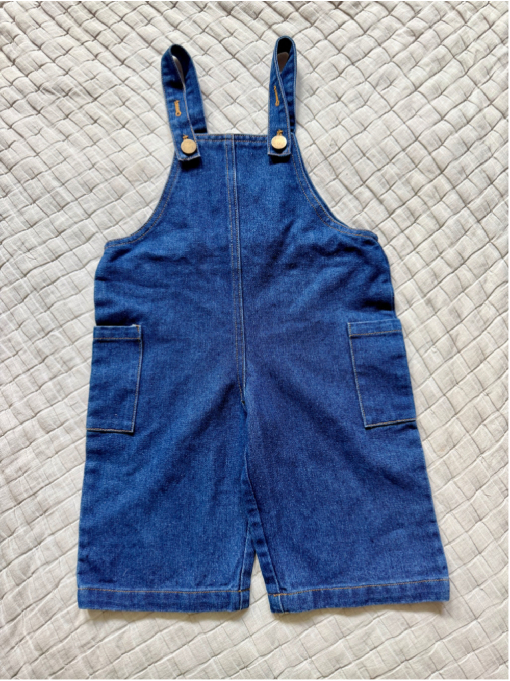 Ivy City Co. Toddler Denim Overalls Size 2T Wide Leg Utility Romper Boy Girl